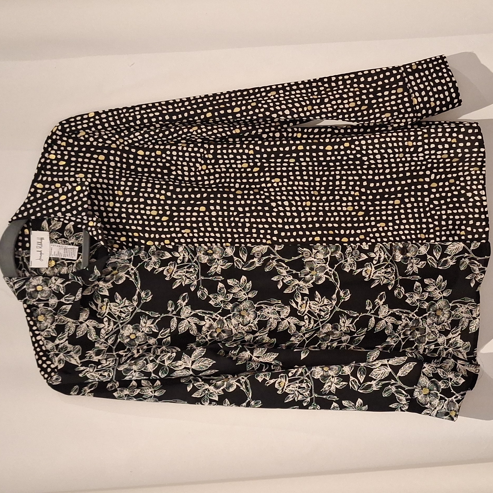 Joseph Ribkoff Mixed Graphic Blouse Size 8 Style 214207 Nwt
